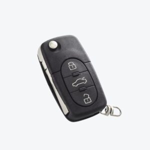 Carcasa Sevillana Con Cuna Audi 3 Botones + Pánico (Pila 1616)