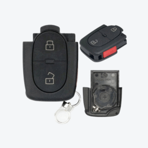 PAGINA WEB (1) Carcasa Sevillana Sin Cuna Audi 2 Botones + Pánico Para Pila 2032