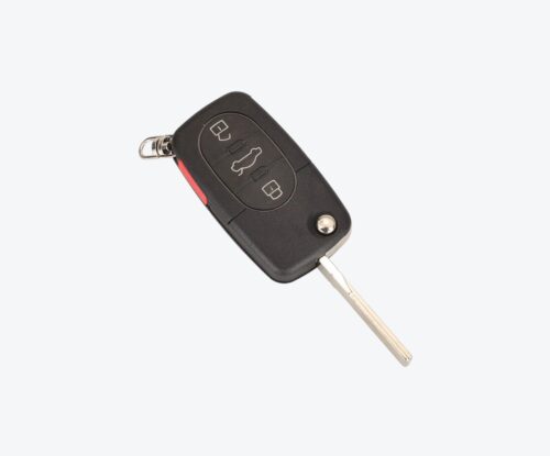 Carcasa Sevillana Con Cuna Audi 3 Botones + Pánico (Pila 1616)