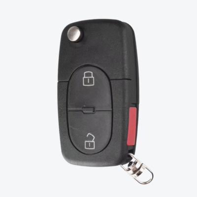 Carcasa Sevillana Con Cuna Audi 2 Botones + Pánico Para Pila 2032