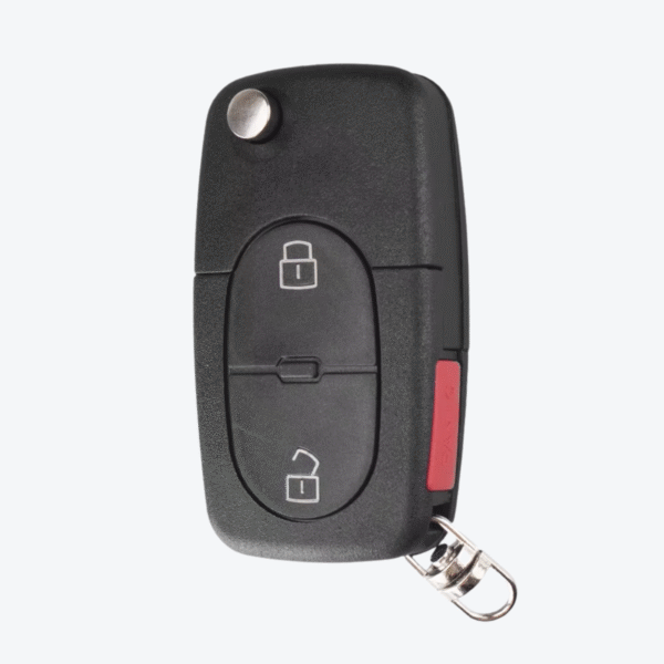 Carcasa Sevillana Con Cuna Audi 2 Botones + Pánico Para Pila 2032