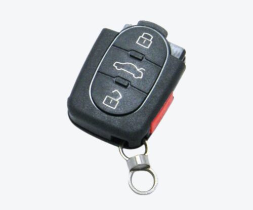 Carcasa Sevillana Sin Cuna Audi 3 Botones + Pánico (Pila 2032)