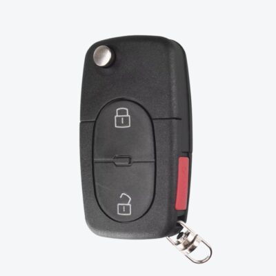 Carcasa Sevillana Con Cuna Audi 2 Botones + Pánico (Pila 1616)