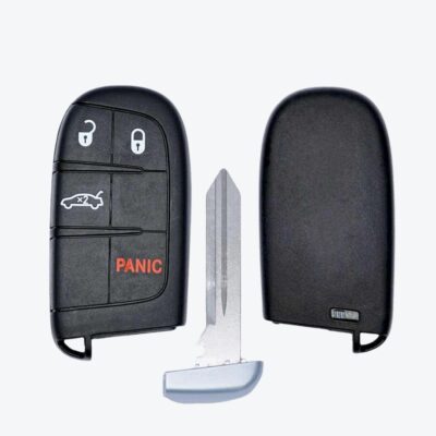 Carcasa Telemando Chrysler Dodge 3 + 1 Botones Con Llave De Emeregencia