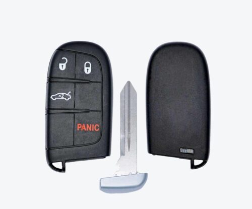 Carcasa Telemando Chrysler Dodge 3 + 1 Botones Con Llave De Emeregencia