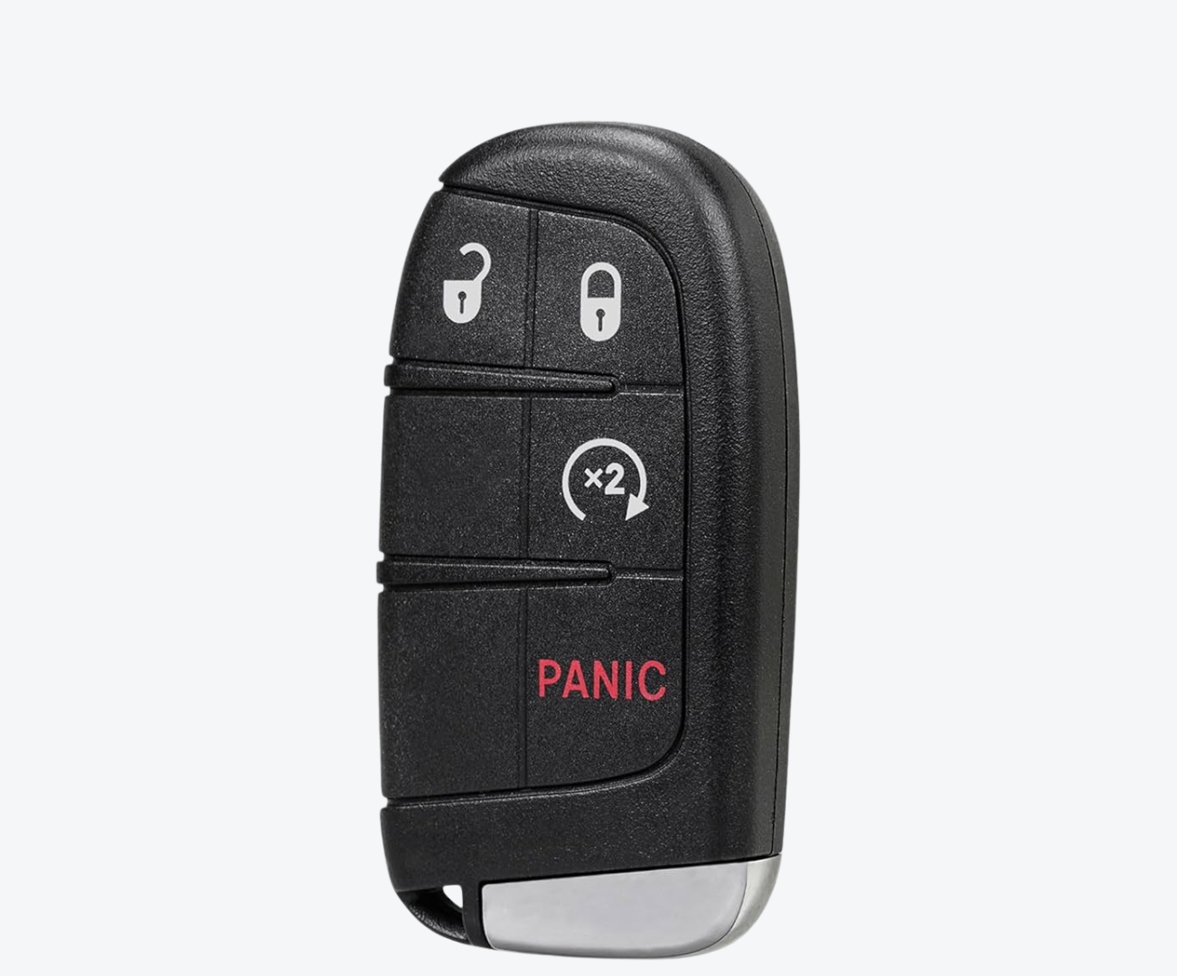 Carcasa Telemando Chrysler Dodge 3 + 1 Botones Con Llave De Emergencia