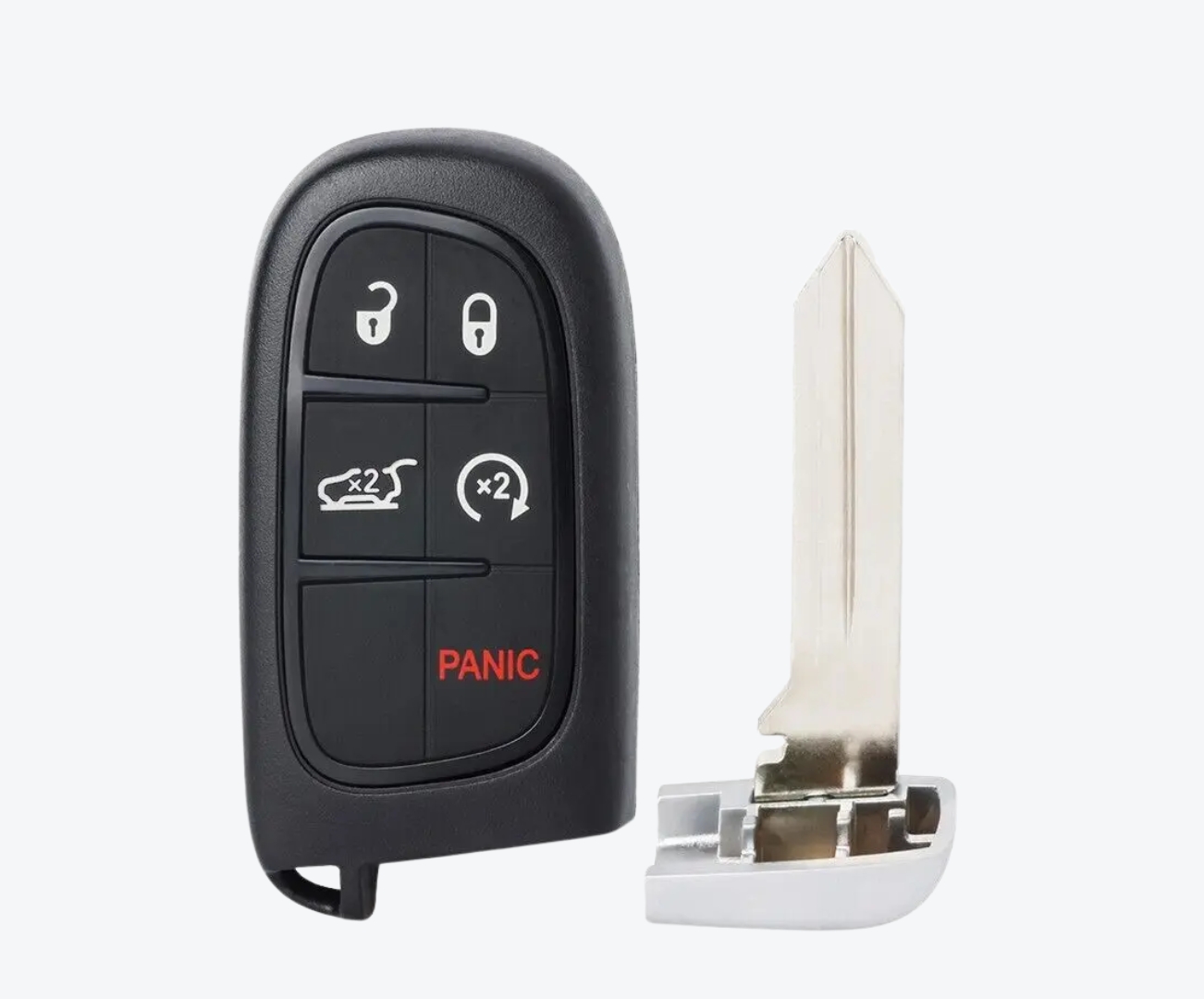 Carcasa Telemando Presencia Chrysler Dodge 4 + 1 Botones Con Llave De Emergencia