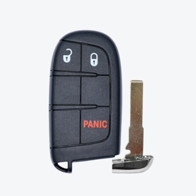 Carcasa Telemando Presencia Chrysler 2 + 1 Botones Con Llave De Emergencia Mapa