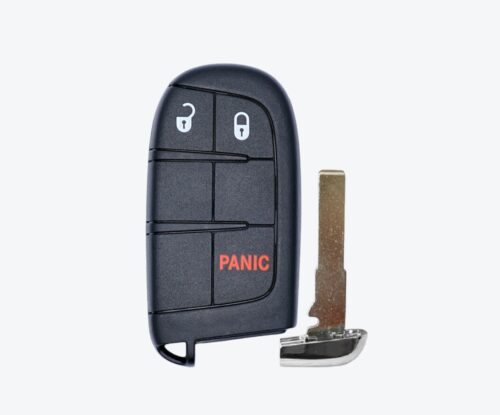 Carcasa Telemando Presencia Chrysler 2 + 1 Botones Con Llave De Emergencia Mapa