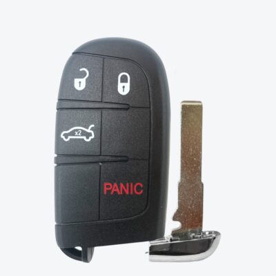 Carcasa Telemando Presencia Chrysler 3 + 1 Botones Con Llave De Emergencia Mapa