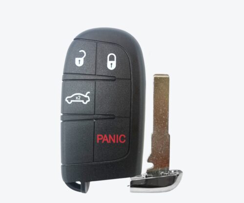 Carcasa Telemando Presencia Chrysler 3 + 1 Botones Con Llave De Emergencia Mapa