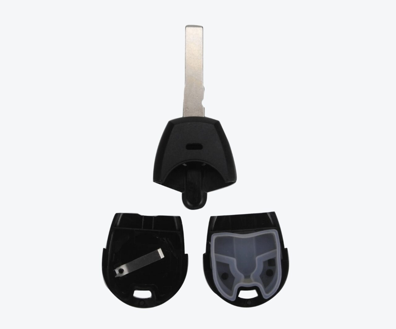 Carcasa Llave Fiat 3 Botones Negra Desmontable Sip22