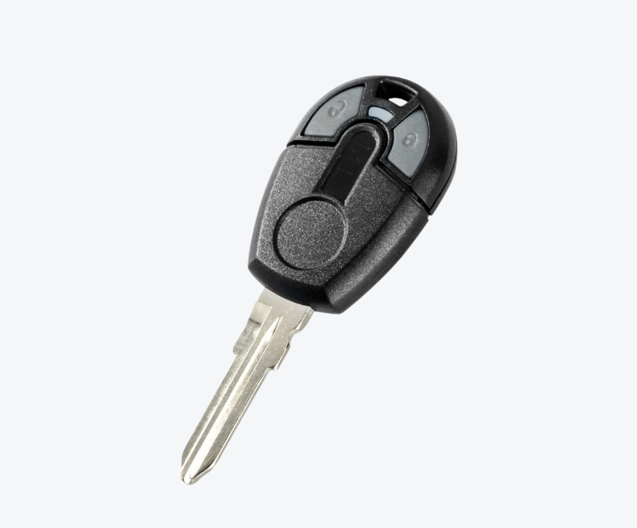 Carcasa Llave Fiat Gt15 3 Botones Negra Desmontable