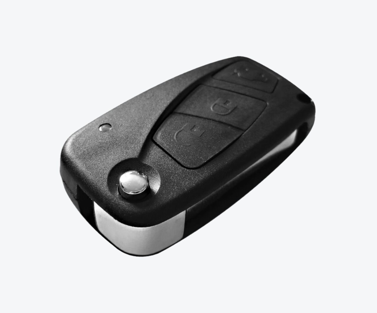 Carcasa Sevillana Fiat Negra 3 Botones Sin Porta Pilas