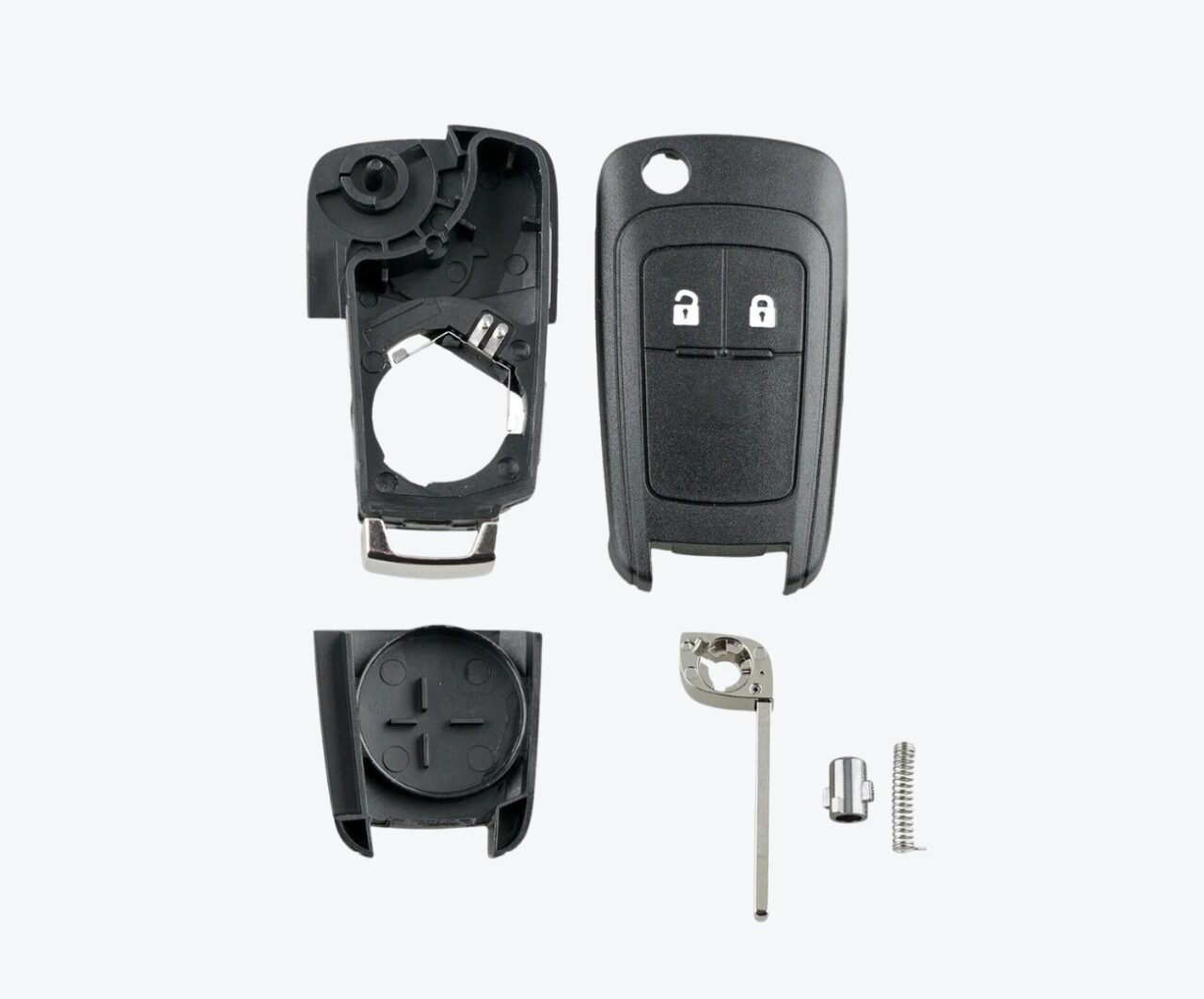 PAGINA WEB (60) Carcasa Sevillana Chevrolet 2 Botones Hu100 S10 Tracker Spin