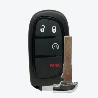 Carcasa Telemando Presencia Chrysler 3 + 1 Botones Con Llave De Emergencia Mapa