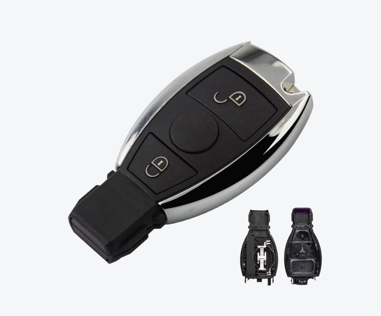 Carcasa Mercedes Benz Presencia 2 Botones Con Inserto