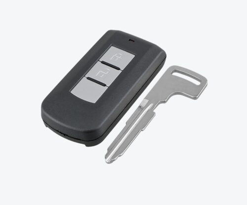 Carcasa Telemando Mitsubishi 2 Botones Con Llave De Emergencia