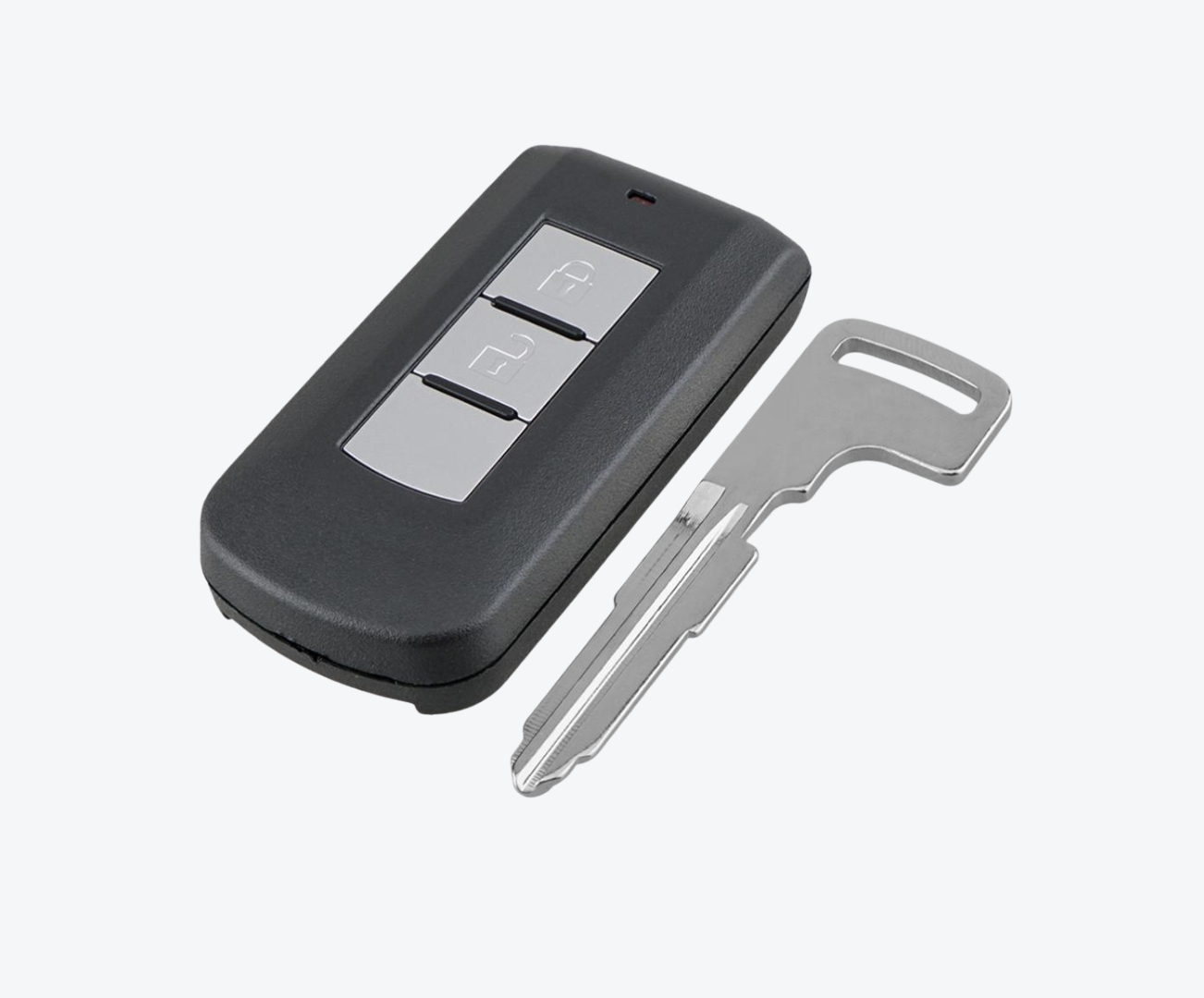Carcasa Telemando Mitsubishi 2 Botones Con Llave De Emergencia