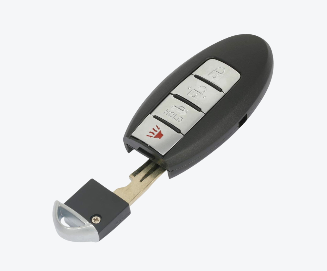 Carcasa Telemando Presencia Nissan 3 + 1 Botones Con Llave De Emergencia