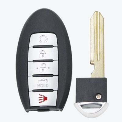 Carcasa Telemando Presencia Nissan 4 + 1 Botones Con Llave De Emergencia
