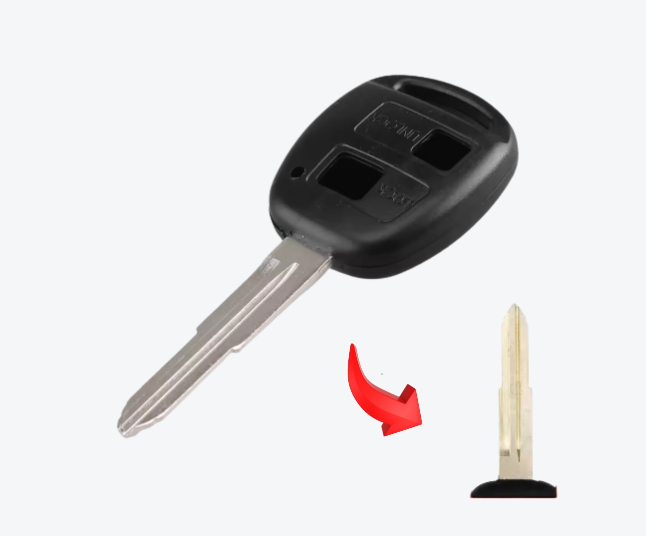 Carcasa Llave Toyotas 2 Botones Toy41 Sh2