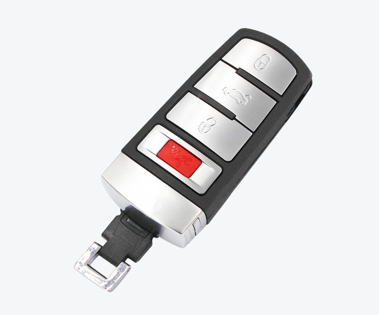 Carcasa Telemando Presencia Volkswagen 3 + 1 Botones Con Llave De Emergencia