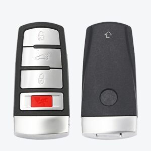 Carcasa Telemando Presencia Volkswagen 3 + 1 Botones Con Llave De Emergencia