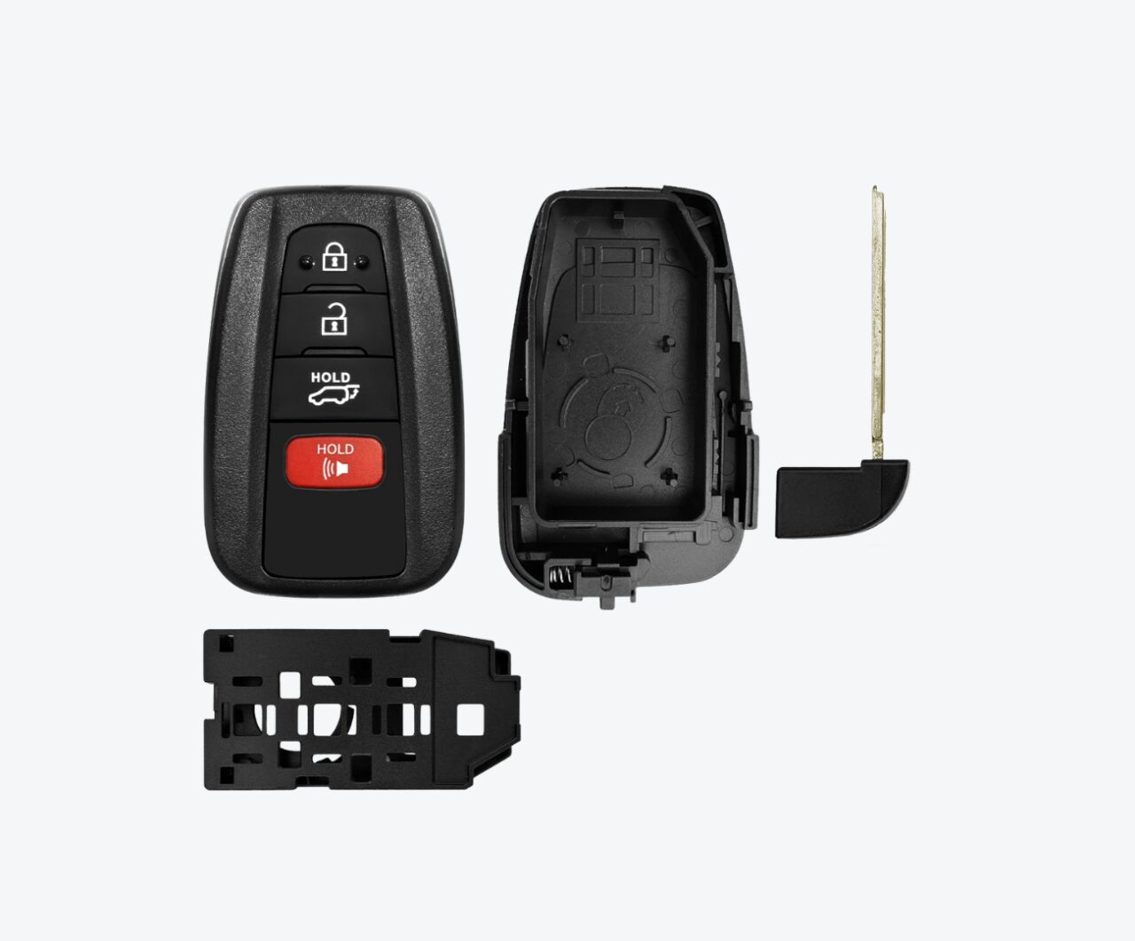 PAGINA WEB (3) Carcasa Telemando Presencia Toyota Suv 3 + 1 Botones