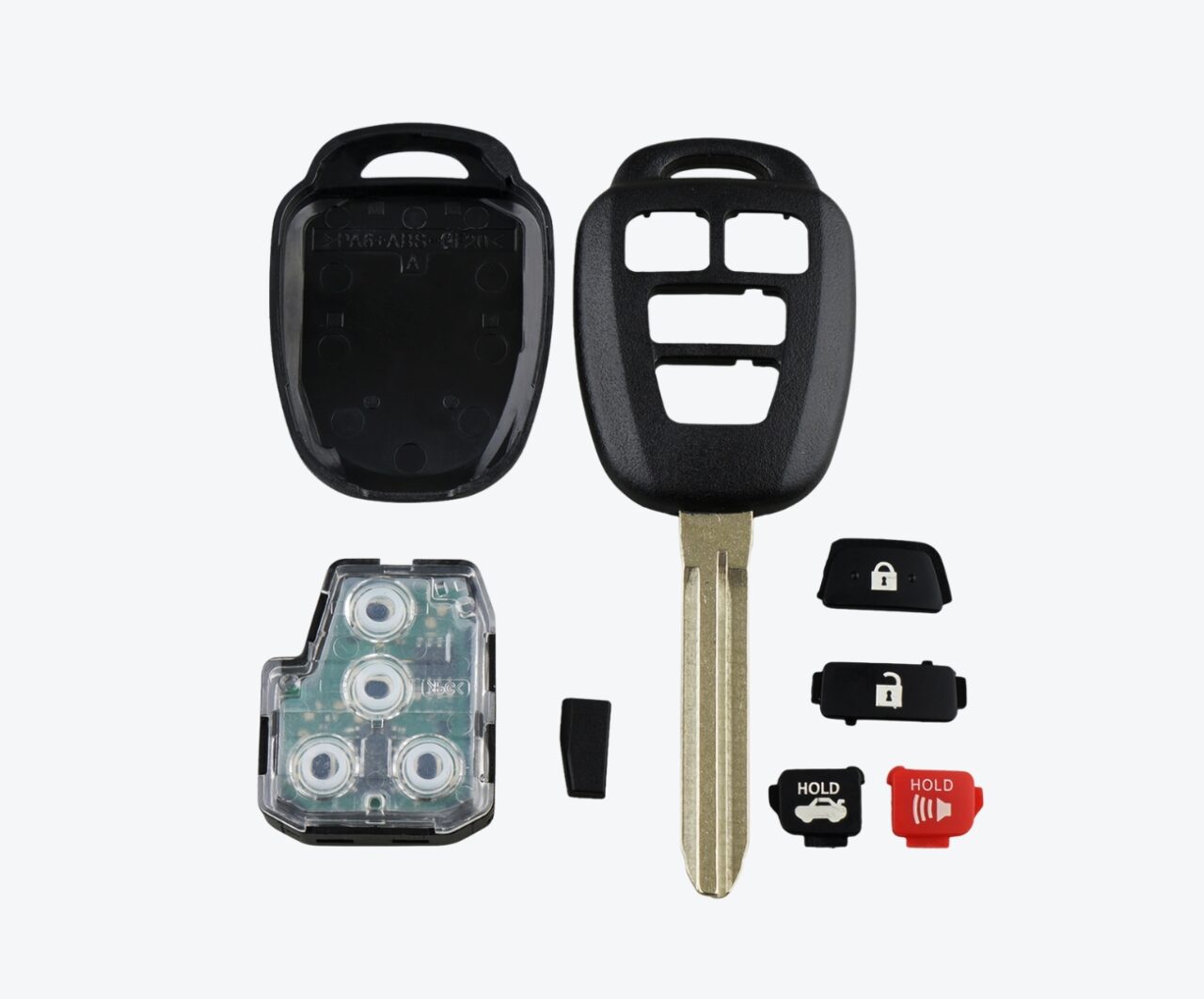 PAGINA WEB (5) Carcasa Llave Toyota Yaris 3 + 1 Botones