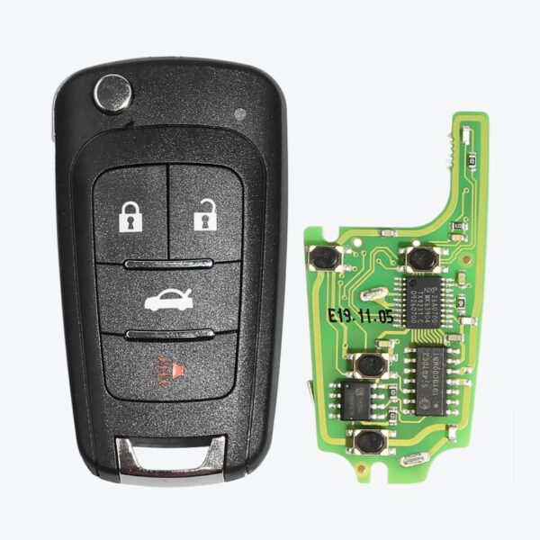 Telemando Completo Xhorse XNBU01EN Con Chip Formato Chevrolet 3 Botones + 1