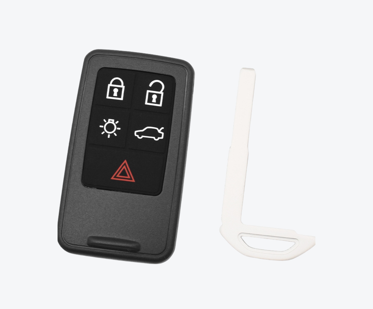 Carcasa Telemando Presencia Volvo 4 + 1 Botones Con Llave De Emergencia