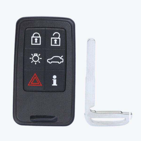 Carcasa Telemando Presencia Volvo 5 + 1 Botones Con Llave De Emergencia Porta Pilas Distinto